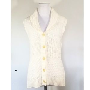 NWT- America Living Ivory Knit Sweater Vest
